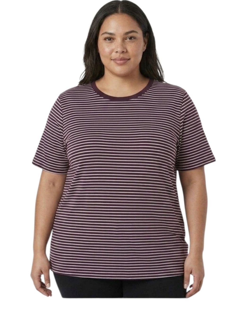 NWT Karen Scott Striped Crewneck Tee